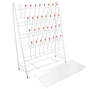 PartyKindom Support Égouttoir de Laboratoire Compact et Robuste pour Tubes à Essai en Fer Blanc 32 Emplacements pour Séchage des Flacons