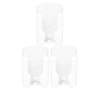PartyKindom Support Mural Facile à Installer en Plastique Blanc pour Télécommande 3pcs, Organiseur Multifonctionnel Boîte de Rangement Adhésive pour Maison et Bureau