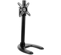 PartyKindom Support TV de Petite à Moyenne Taille en Alliage D'aluminium Noir Base Pivotante Pied Stable et Design Contemporain pour Écran Plat