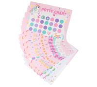 PartyKindom Tableau de Propreté Réutilisable avec Autocollants pour Garçon et Fille Kit Entraînement Toilette Garçon Fille Stickers Éducatifs Colorés pour Habitudes de Toilette Sécurité