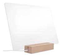 PartyKindom Tableau Mémo Acrylique Effaçable Lampe LED Créative, Matériau Bois et Acrylique, pour Maison Personnelle ou Boutique, 1 Set Pratique