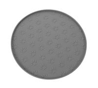 PartyKindom Tapis d'alimentation Bord Surélevé Anti-débordement Forme Ronde en Silicone Antidérapant pour Chiens et Petits Animaux pour Zones de Repas en Nurserie Chien
