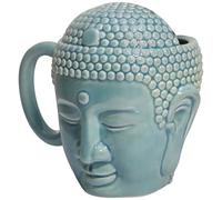 PartyKindom Tasse en Céramique Design Créatif Unique, pour Boissons Chaudes et Froides Bouddha 450ml avec Poignée Ergonomique Boutique de Desserts