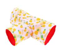 PartyKindom Tunnel de Cachette pour Petits Animaux de Compagnie, Tunnel de Couchage en Plastique Solide, Trois Voies, Jaune Ananas, Habitat de Jeu pour Hamster et Cobaye, Accessoire Ludique