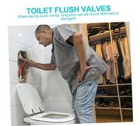 PartyKindom Valve de Chasse Eau pour Toilette avec Bouton Poussoir Robinet Flotteur Durable Silencieuse et Économique Eau Compatible Réservoir Standard Remplacement pour Salle de Bain