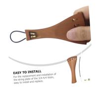 PartyKindom Violin Tailpiece In Wood Durable Musical Instrument Part For Easy Installation