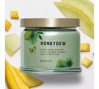 PartyLite Parfum miellat, notes de melon vert, de mangue mûre juteuse et une touche de musc, bougie en pot à 3 mèches de 374,2 g, durée de combustion de 45 heures, parfum luxueux, idéal pour offrir