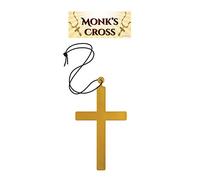 Partypackage Ltd Large Doré Croix pour Crucifix Nonne Prêtre Accessoire Déguisement