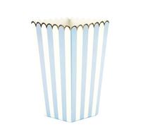 PartyPro 8 BOITES A Pop-Corn Rayures Bleu BÉBÉ