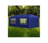 vidaXL Tente de Réception Bleu Tonnelle Pavillon Chapiteau de Jardin Patio