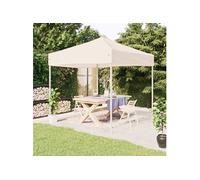 Partytent inklapbaar 2x2 m crÃmekleurig93494