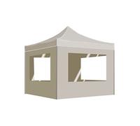 Partytent inklapbaar met wanden 2x2 m aluminium crÃme48930