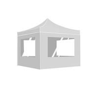 Vidaxl Tente De Réception Pliable Avec Parois Aluminium 2x2 M Blanc Blanc