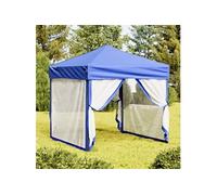 vidaXL Tente de réception pliable avec parois Bleu 2x2 m