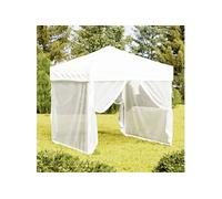 Vidaxl Tente De Réception Pliable Avec Parois Blanc 2x2 M