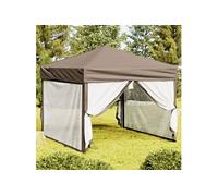vidaXL Partytent inklapbaar met zijwanden 3x3 m taupe93533 Taupe G