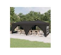 Vidaxl Tente De Réception Pliable Avec Parois Anthracite 3x6 M