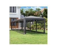 vidaXL Tente de Fête avec 10 Parois Latérales en Maille Belvédère Chapiteau Pavillon Tonnelle Tente de Réception Jardin Terrasse Anthracite 3x12 m