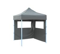 Partytent met 2 zijwanden inklapbaar 2x2 m staal antraciet48884