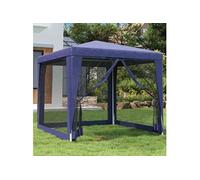 vidaXL Tente de fête avec 4 parois latérales en maille Bleu 2,5x2,5 m