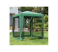 vidaXL Tente de Fête avec 4 Parois Latérales en Maille Belvédère Chapiteau Pavillon Tonnelle Tente de Réception Jardin Terrasse Vert 2x2 m PEHD