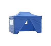 Tente de Réception Pliable avec 4 Parois 280x410x315 cm Acier Blanc vidaXL