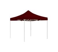 Partytent professioneel inklapbaar 2x2 m aluminium bordeauxrood48928