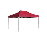 Partytent professioneel inklapbaar 4,5x3 m aluminium wijnrood45494