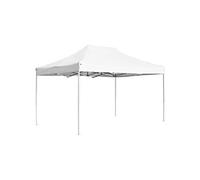 Tente De Réception Pliable Aluminium 4,5x3 M Blanc Blanc