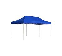 Tente De Réception Pliable Aluminium 6 X 3 M Bleu Bleu