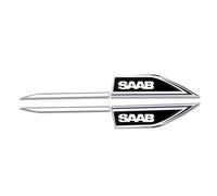 PartyUnix emblèmes Autocollant Voiture 3D Logo métal Insigne pour Saab 93 95 Saab 9-3 9-5 900 9000 Latéral Corps Queue de Coffre Badges Accessoires Collants,A