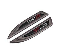 PartyUnix emblèmes Autocollant Voiture 3D Logo métal Insigne pour St Latéral Corps Queue de Coffre Badges Accessoires Collants,A