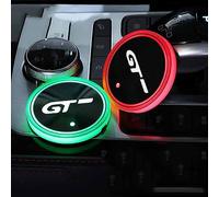 PartyUnix Porte-gobelets Accessoires Anti-saleté pour Peugeot 3008 GT 308 4008 5008 508 Gobelet Tapis LED Intérieure D'ambiance USB de Dessous Verre