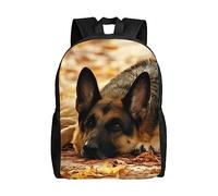 PartyUnix Sac à dos pour chien berger allemand = >> Robuste et résistant à l'usure, tendance et léger, décontracté, minimaliste pour homme et femme, Noir , taille unique