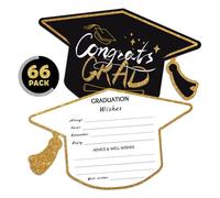 PARTYWIND Lot de 66 cartes de conseils de remise de diplôme pour remise de diplôme, cartes de conseils et de vœux pour remise de diplôme, jeux de fête et activités, accessoires de félicitations,