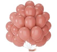 PartyWoo Ballons Roses Rétro, 50 pcs 10 Pouces Ballons Rose Saumon, Ballons Roses pour Arche de Guirlande de Ballons comme Décorations de Fête, Décorations d'Anniversaire, Décorations de Mariage