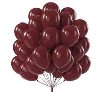 PartyWoo Ballons Rouge Vin, 50 Pièces de 12 Pouces, Bordeaux pour Guirlande ou Arche comme Décoration de Fête, d'Anniversaire, Rouge-Y62