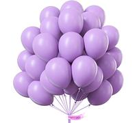 PartyWoo Ballons Violets, 50 Pcs 12 Pouces Ballons Violets Pastel, Ballons en Latex Mat, Ballons pour Anniversaire, Baby Shower, Mariage, Baptême, Fête