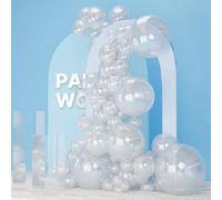 PartyWoo Clear Balloons 130 pcs Different Sizes of 18 12 10 5 Inch Transparent Bubble Latex Helium Balloon Arch Kit Garland for Graduation Wedding Baby Shower Birthday Party Decorations Clear-Y2
