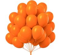 PartyWoo Orange Balloons 101 pcs 12 Inch Fall Pumpkin Latex Balloons for Graduation Thanksgiving Halloween Little Cutie Baby Shower Birthday Party Decorations Orange-Y9