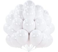 PartyWoo Pearl White Balloons 101 pcs 12 Inch White Latex Balloons for Wedding Bridal Graduation Engagement Baby Shower Gender Reveal Easter Anniversary Birthday Party Decorations White-Z30