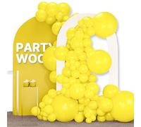 PartyWoo Yellow Balloons 120 pcs Different Sizes of 18 12 10 5 Inch Matte Light Yellow Latex Balloon Arch Kit Garland for Easter Bee Baby Shower Sunflower Birthday Graduation Decorations Yellow-Y55