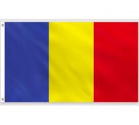PartyYaa Drapeau de la Roumanie, 150 x 90 cm Drapeau Roumain Impression unilatérale avec 2 œillets en laiton Imperméable Bannière Romanienne pour Vacances Nationales Rues Jardin Bar Party Décoration