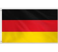 PartyYaa Drapeau de l'Allemagne, 150 x 90 cm - Impression unilatérale avec 2 œillets en laiton - Imperméable - Pour fête nationale, coupe du monde, routes, jardin, bar - Décoration de fête