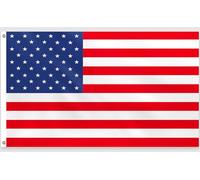 PartyYaa Drapeau des États-Unis 150 x 90 cm Drapeau américain Impression unilatérale avec 2 œillets en laiton Imperméable Bannière américaine pour 4 juillet Jour de l'indépendance Jour commémoratif