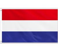 PartyYaa Drapeau des Pays-Bas 150 x 90 cm Drapeau néerlandais Impression unilatérale avec 2 œillets en laiton Imperméable Bannière Pays-Bas pour Coupe du Monde pour Coupe du Monde Routes Jardin Bar