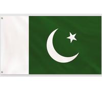 PartyYaa Drapeau Pakistan 150x90cm Drapeau Pakistanais Impression Unilatérale avec 2 Oeillets en Laiton Imperméable pour Fête Nationale Aïd al-Fitr, Coupe du Monde, Routes, Jardin, Bar Party
