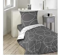 Housse de Couette - 140 x 200 cm + taie - Elton - Gris