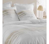 Parure 3 Pièces Blanc 57 Fils 220x240cm