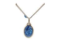 Parure Apparition Lourdes - Made in Lourdes (argentée et émail bleu)